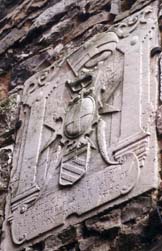 Haneffe : pierre armoriée de 1628