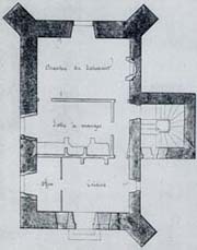 Le Palais-sur-Vienne : plan du rez-de-chaussée du château (1850)