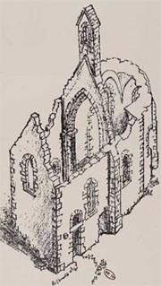 Fourches : la chapelle - estampe A. Bray (2001)