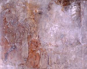 Metz : peintures anciennes dans la chapelle