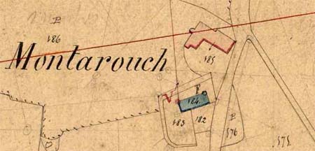 Montarouch : extrait du plan napoléonien (1836)