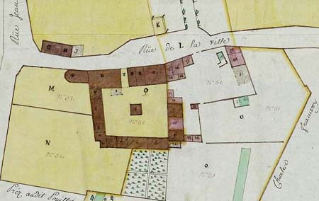 Laigneville : extrait du plan géométrique de la commanderie de Laigneville et de la ferme en dépendant