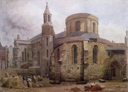 The Temple church (April 1862) - J. Wykeham Archer